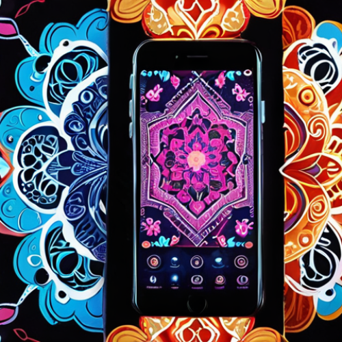 **A vibrant digital artwork showcasing Malaysian batik patterns interwoven with futuristic tech elements like holographic projections and AR interfaces.** This image represents the blend of traditional arts with digital innovation in Malaysia's creative sector.