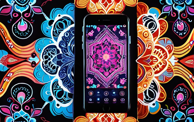 **A vibrant digital artwork showcasing Malaysian batik patterns interwoven with futuristic tech elements like holographic projections and AR interfaces.** This image represents the blend of traditional arts with digital innovation in Malaysia's creative sector.